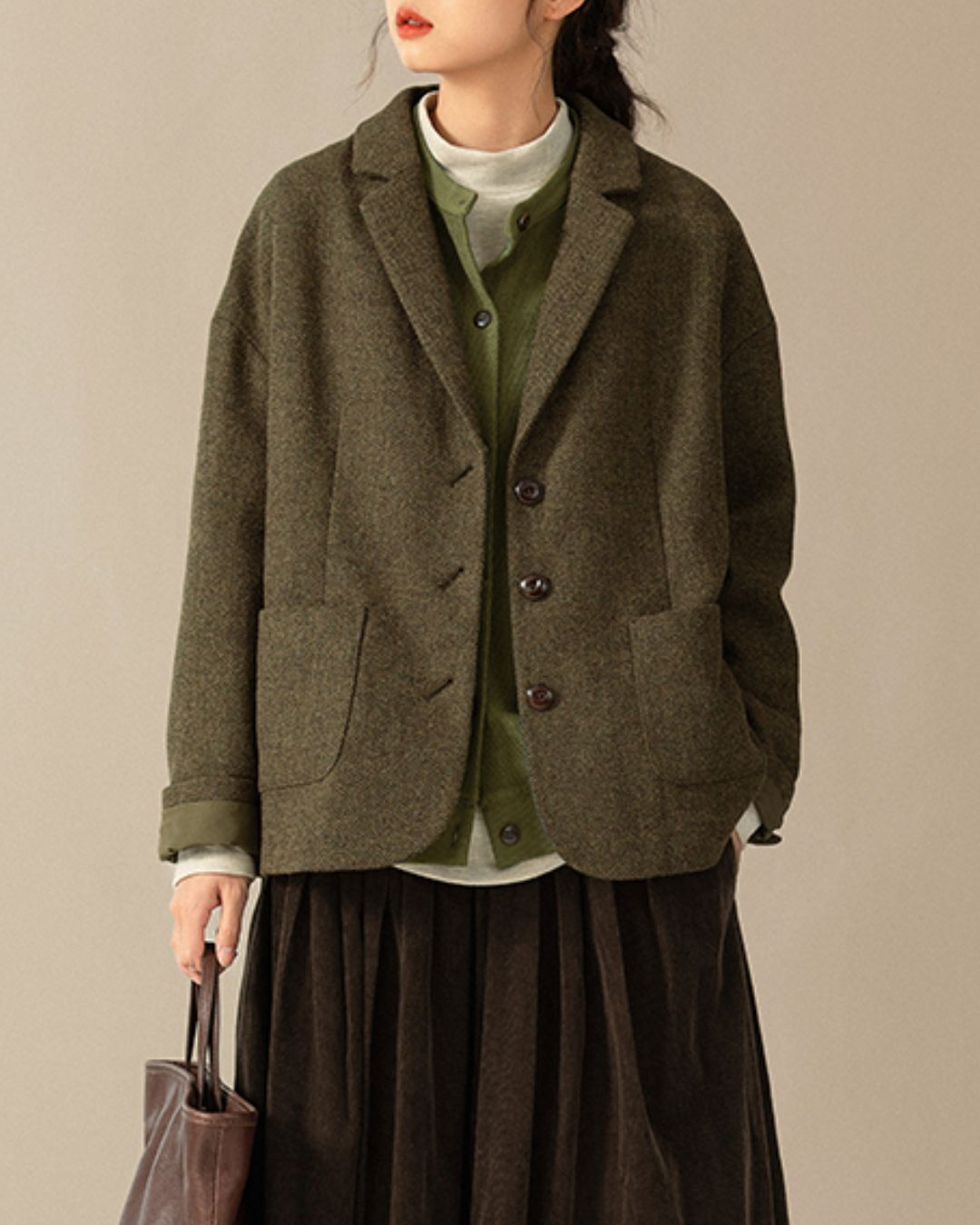 Retro Tweed Tailored Jacket　JK032