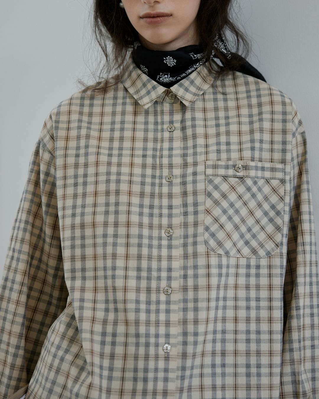 Retro Check Pocket Shirt　LS017