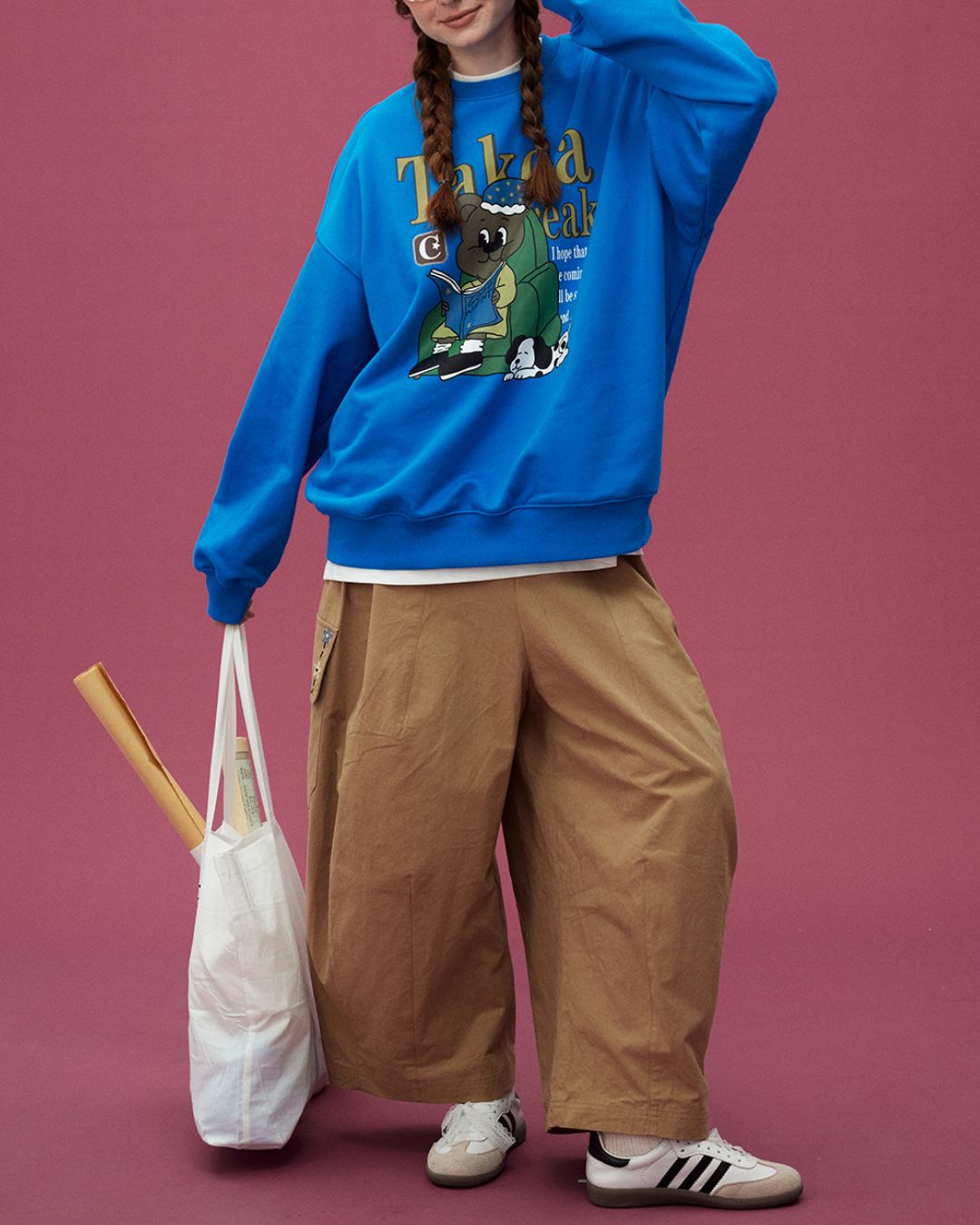 Floral Pocket Wide Leg Pants　PT002