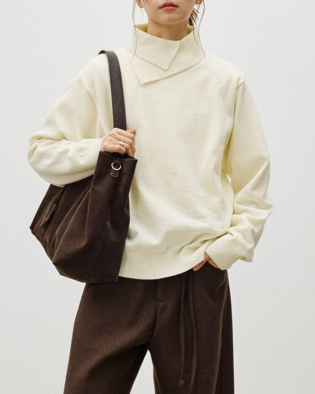 Double-layered Turtleneck Sweater　KN065