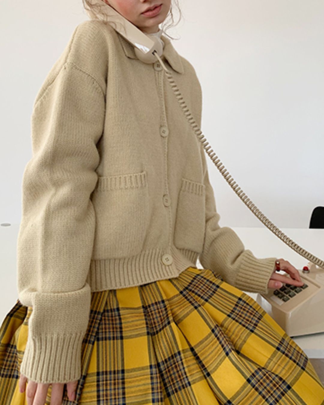 Retro Button Knit Cardigan　KN004