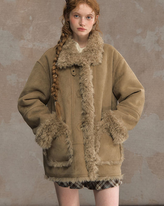 Reversible Mouton Fur Coat　CT025