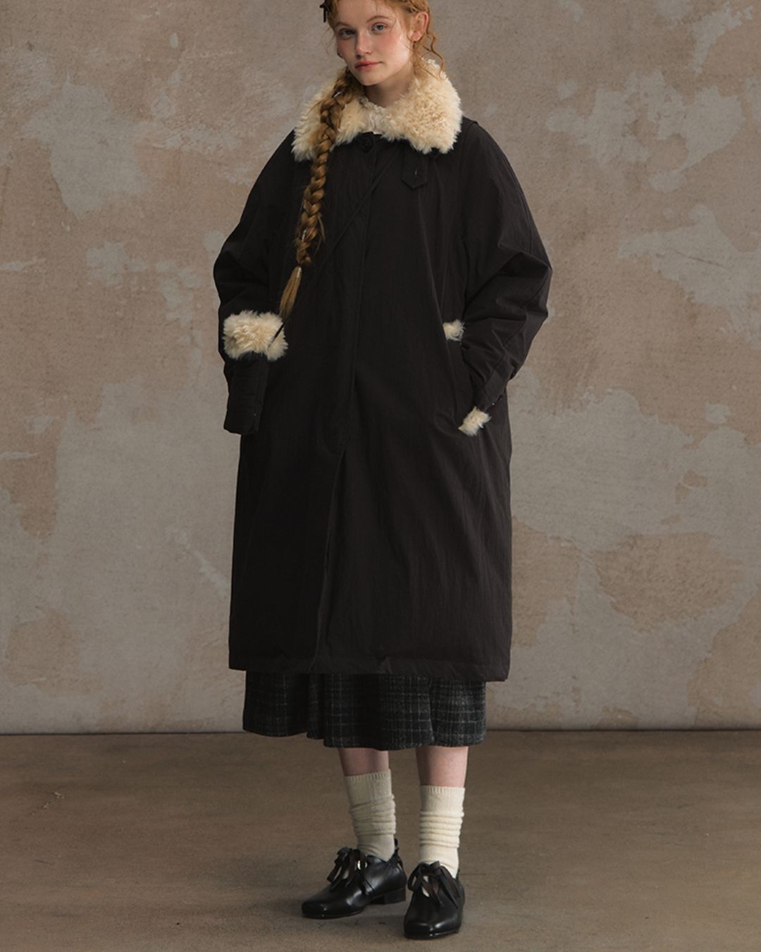 Fur Detail Long Down Coat　CT024