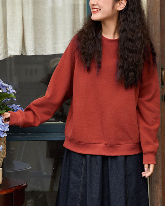 Waffle Round Neck Sweat　SW014