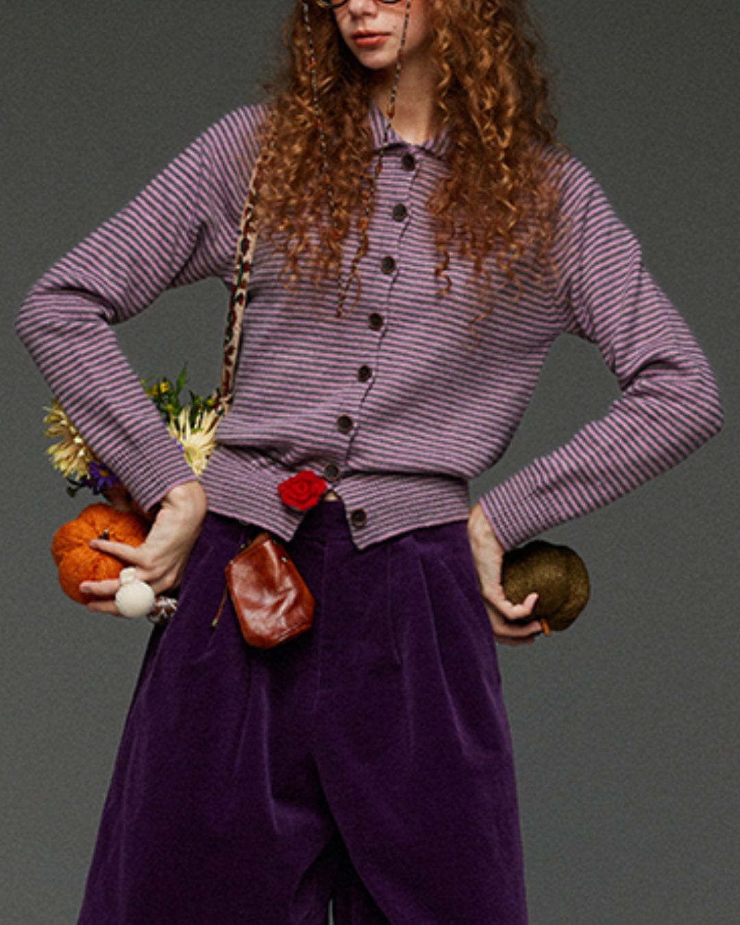 Retro Border Knit Cardigan　KN036