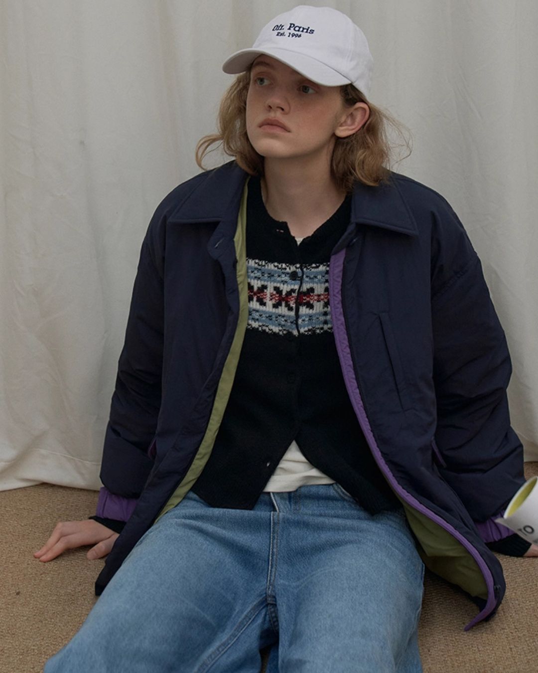 Contrast Color Retro Down Jacket　JK048