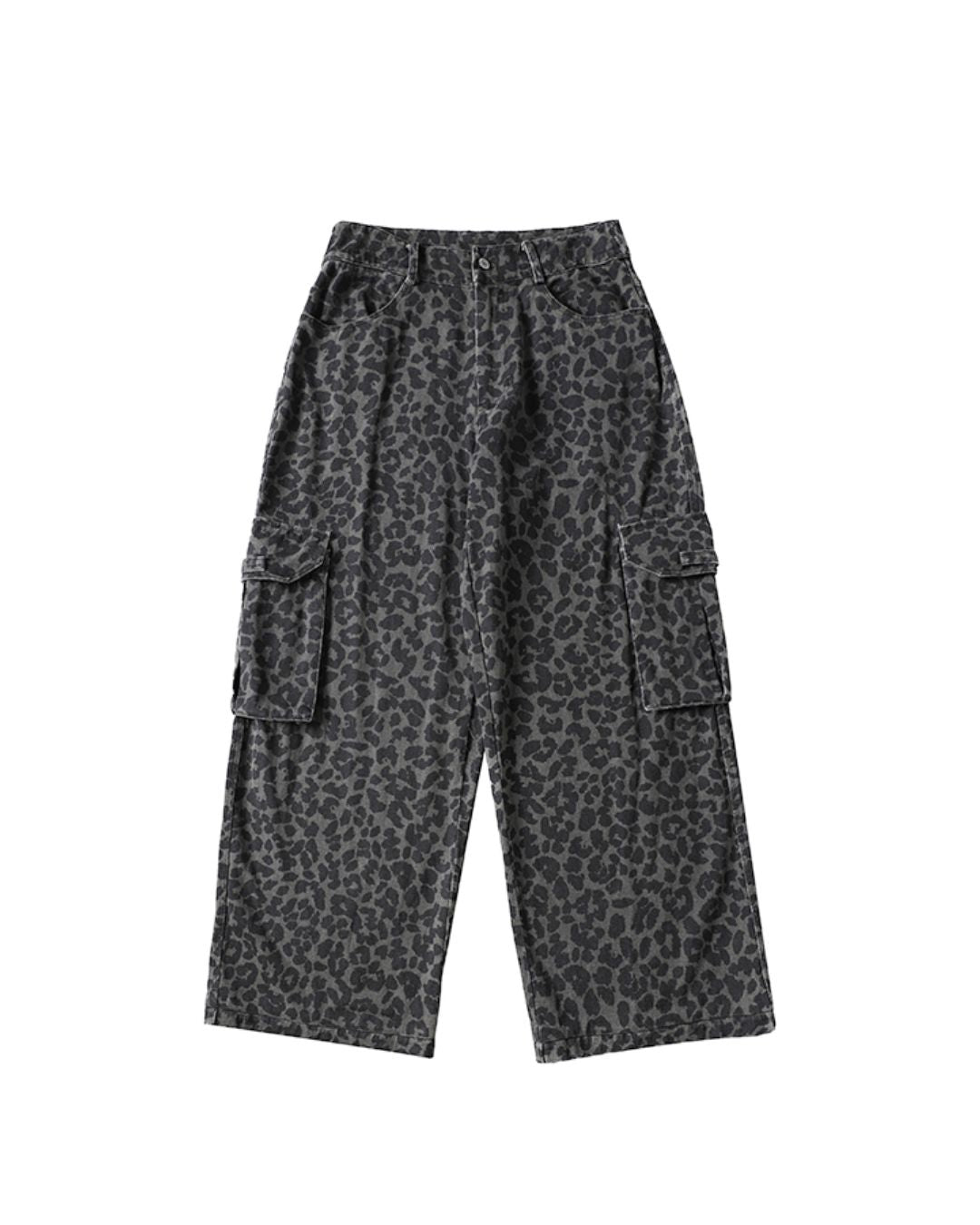 Leopard Print Cargo Denim Pants　PT008