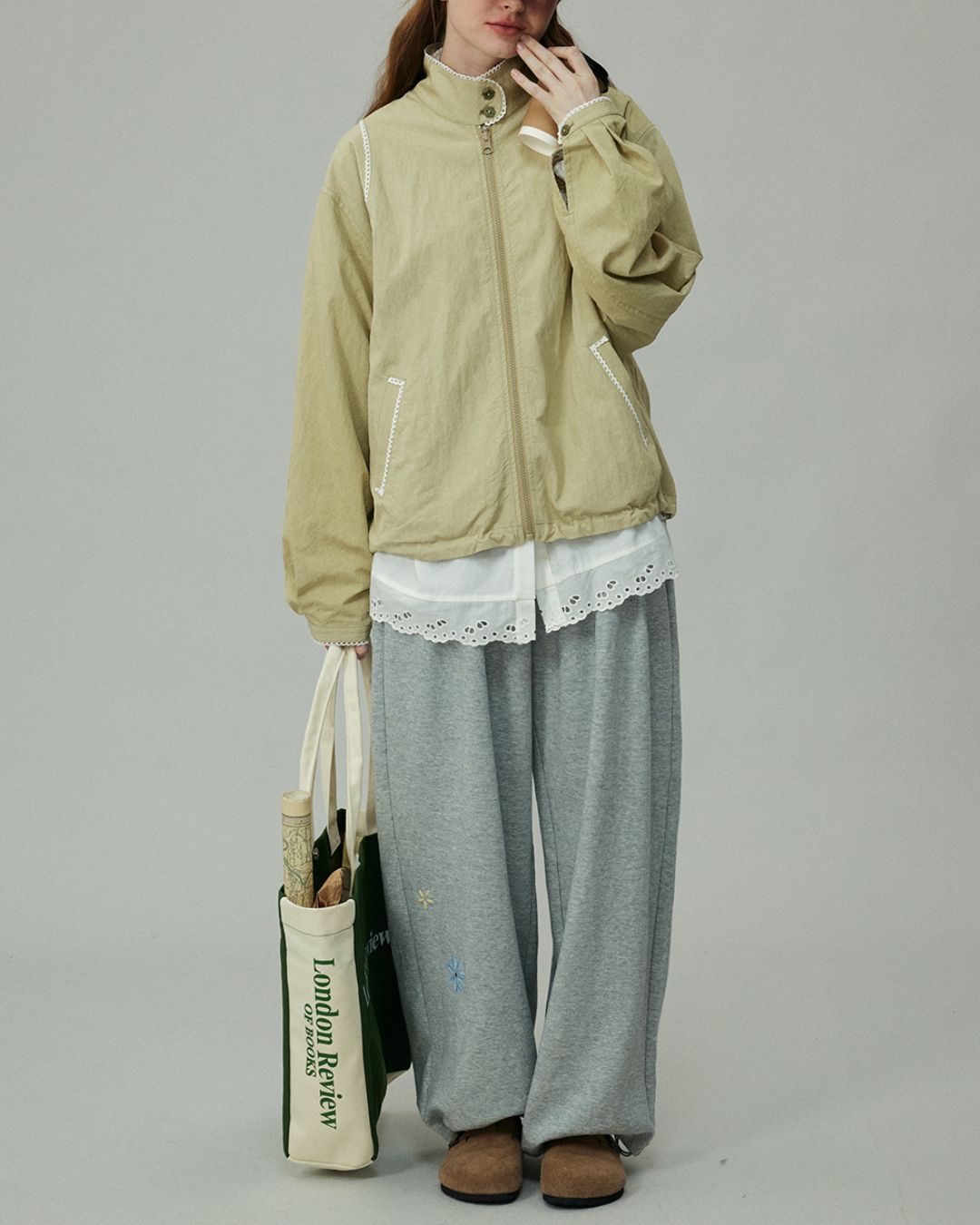 Floral Drawstring Wide Pants　PT001