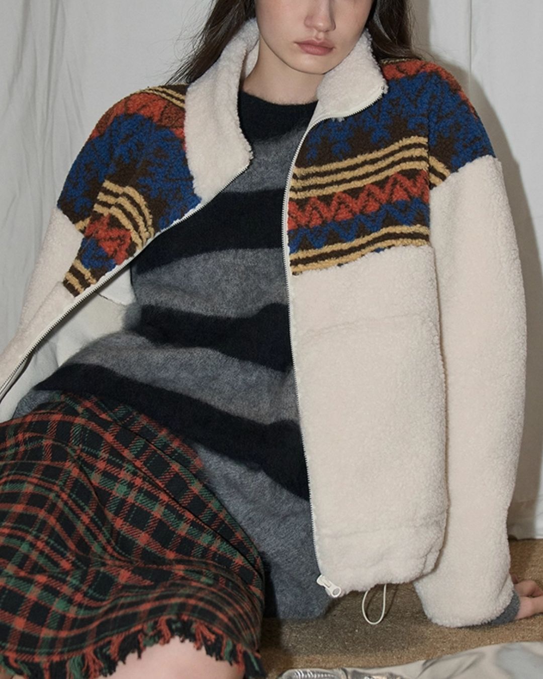 Thick Border Wool Loose Knit　KN061