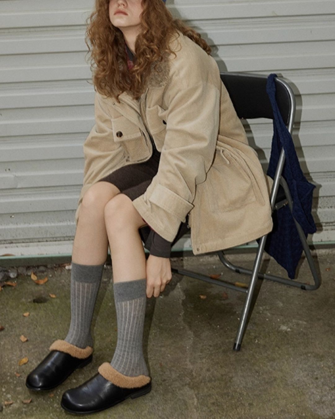 Fur-lined Corduroy Work Jacket　JK045