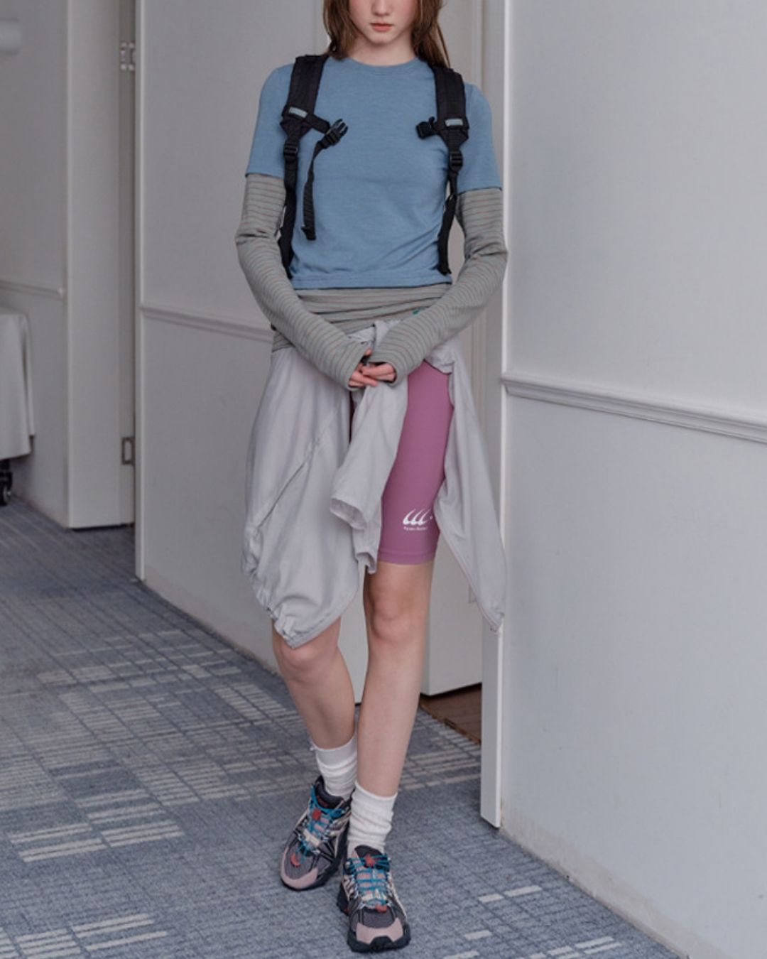 High-waisted Above-the-knee Fitness Pants　SP003