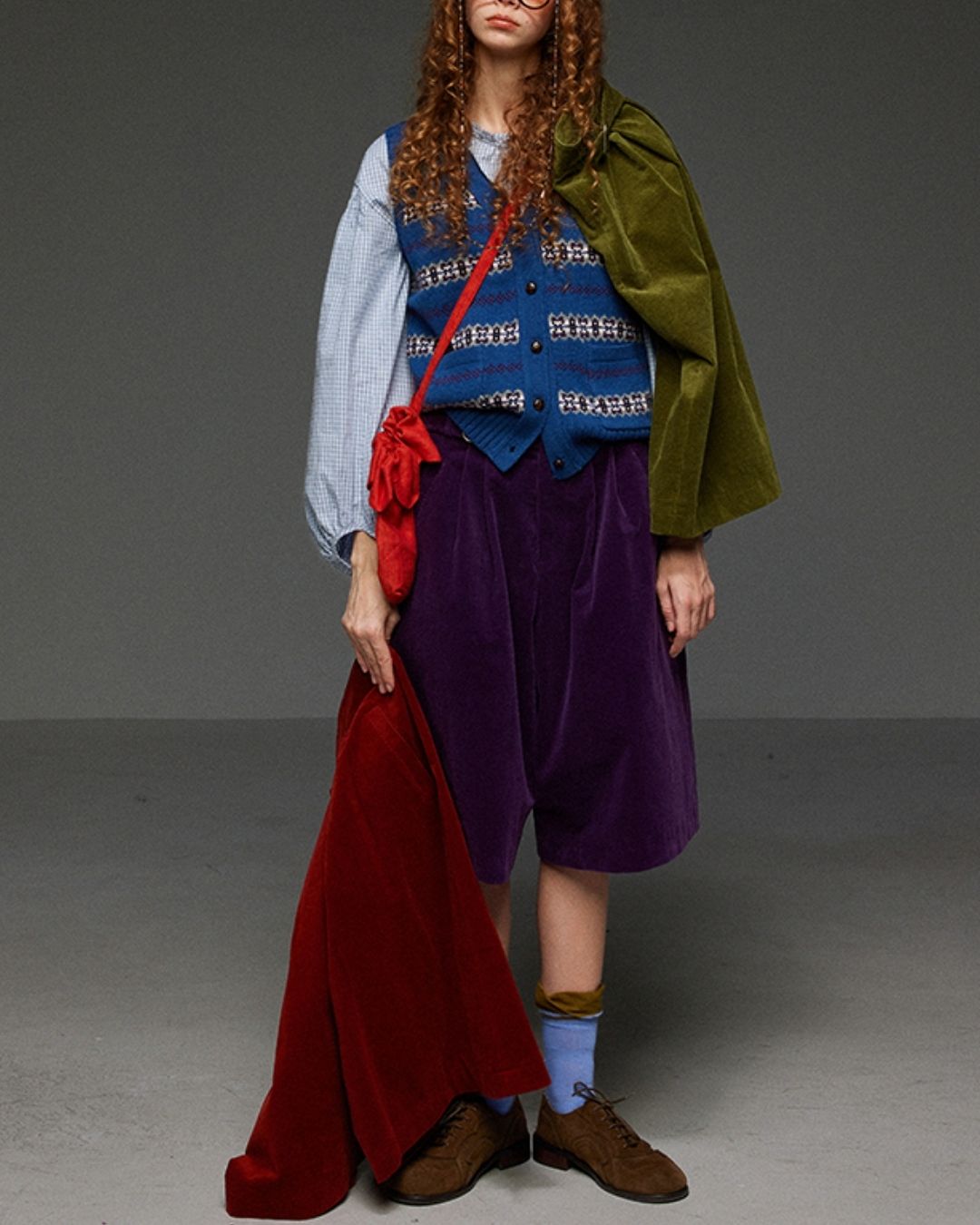 Corduroy Wide Half Pants　PT015