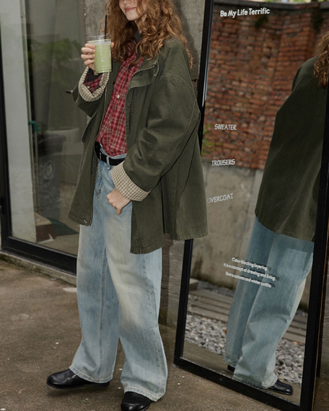 Washed Straight Denim Pants　DP009