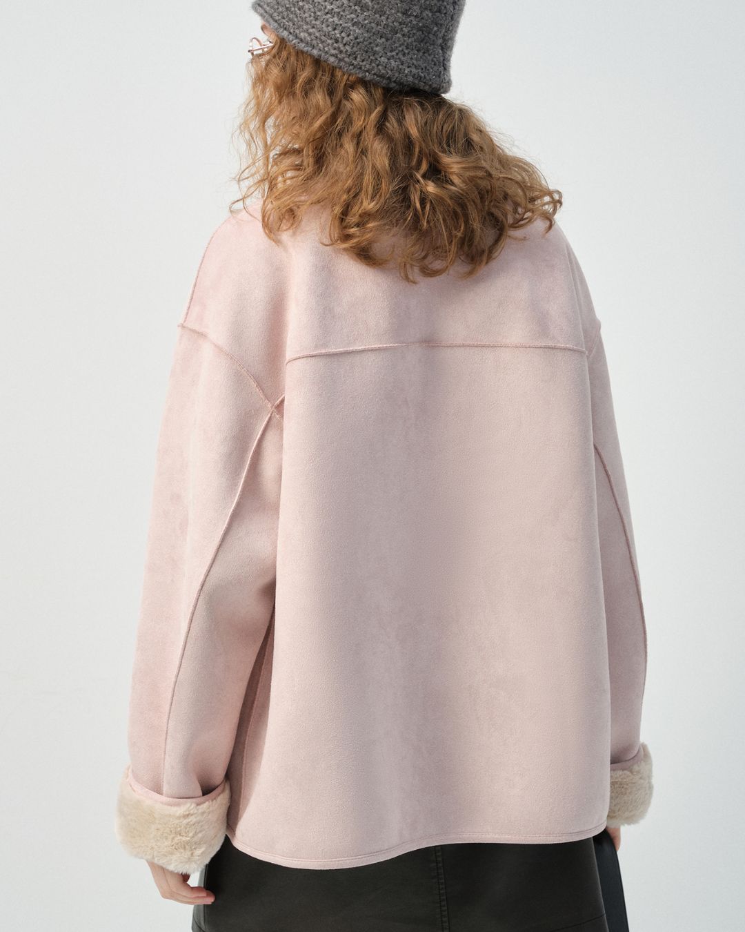 Collared Duffle Mouton Coat　CT010