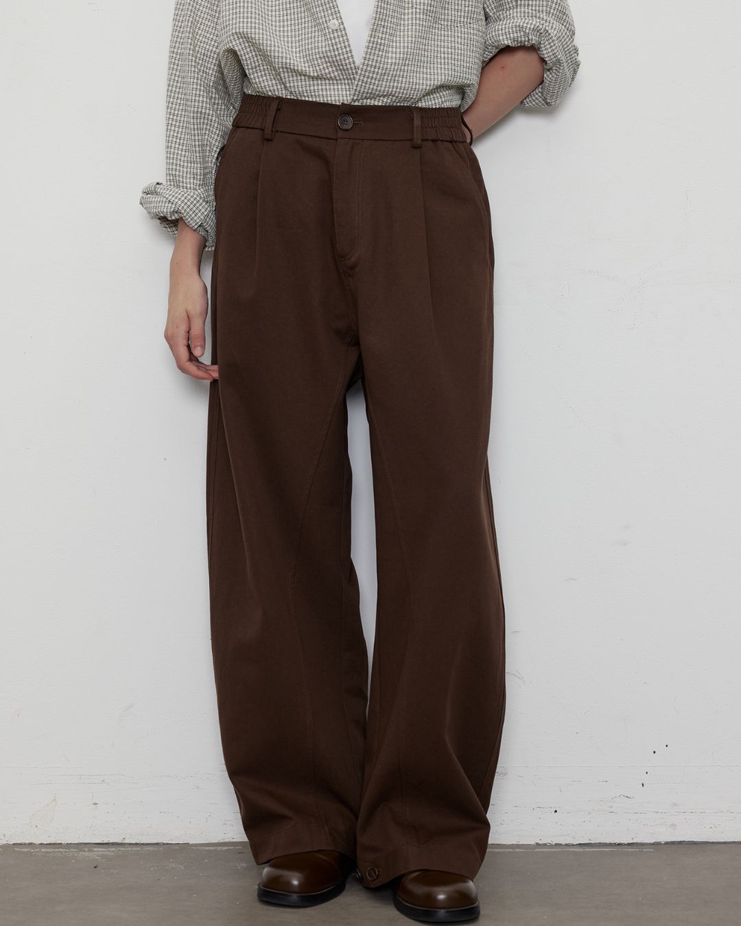Curve Wide Adjustable Button Pants　PT021