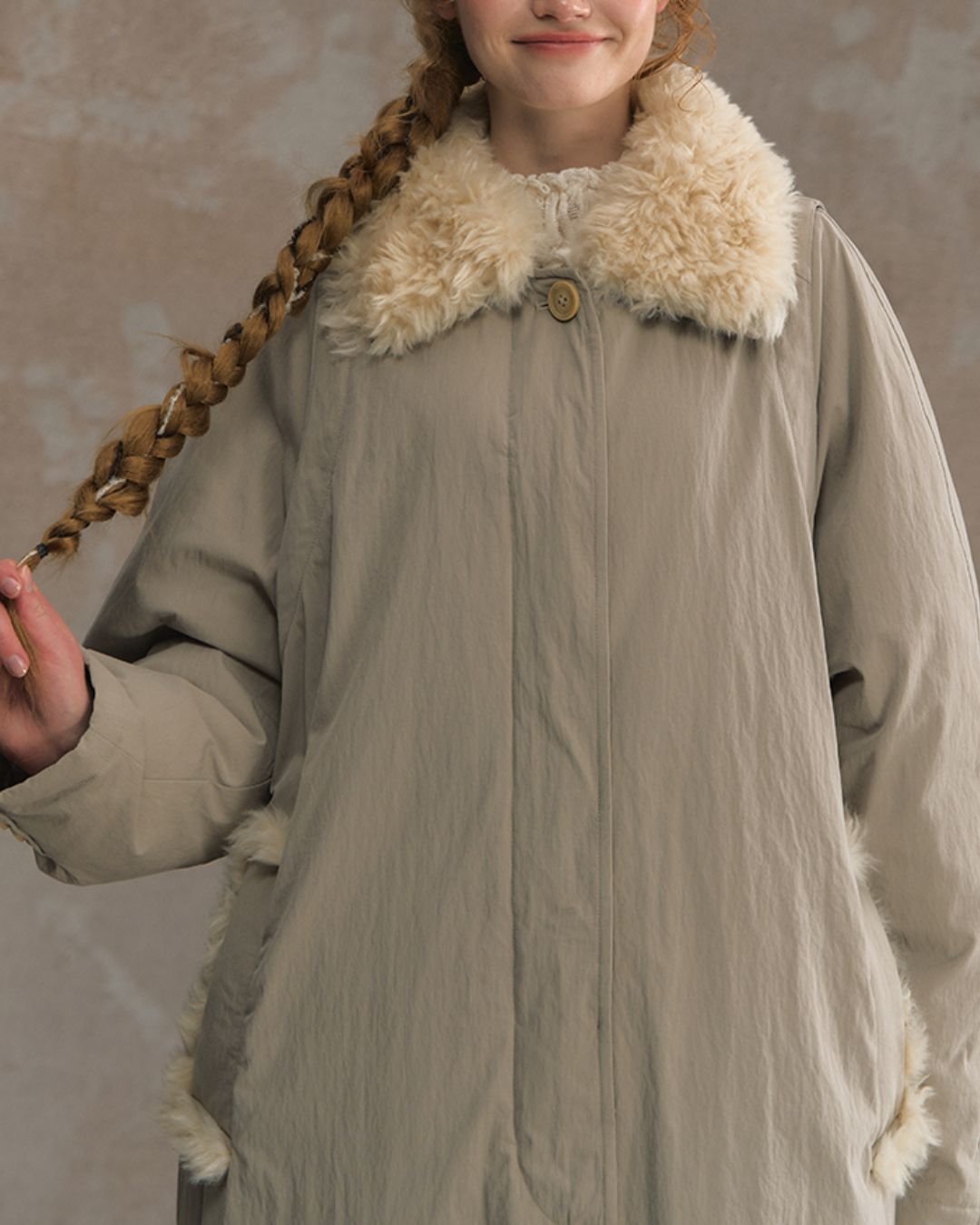 Fur Detail Long Down Coat　CT024