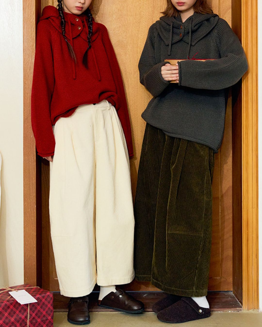 Loose Crew Neck Knit With Balaclava　KN089