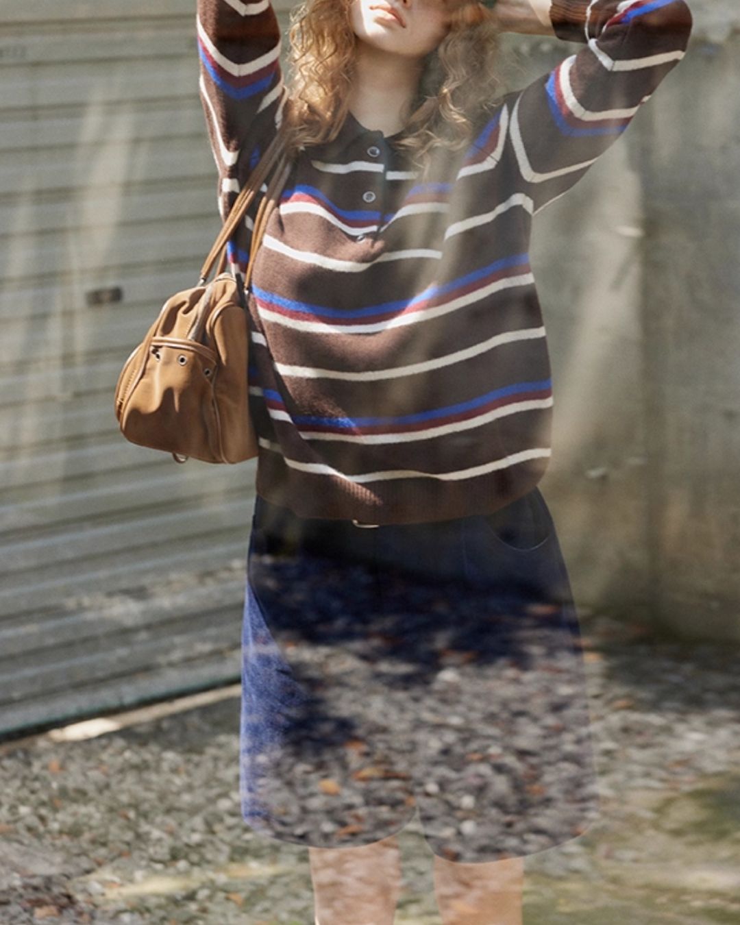 Contrast Border Polo Collar Knit　KN045