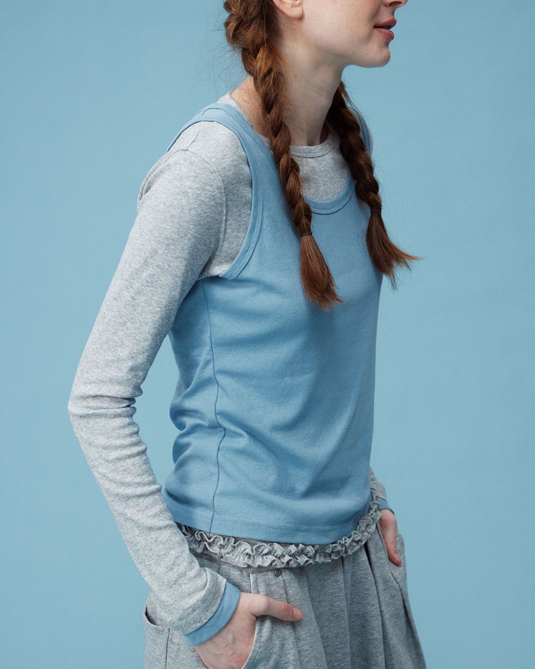 Layered Long Sleeve T-shirt　LT001