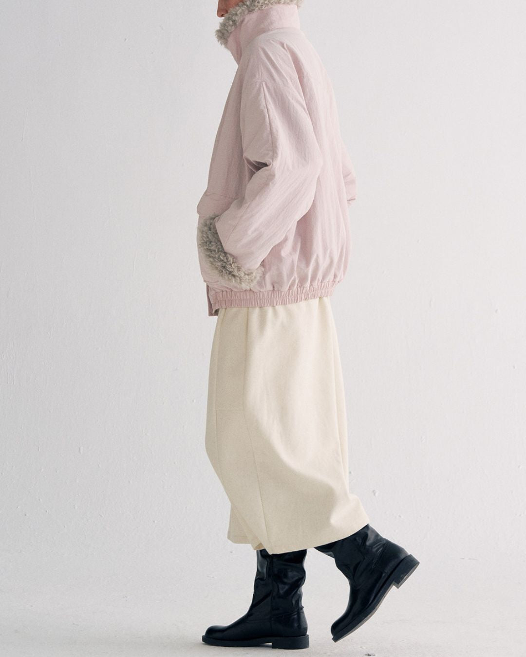 Stand-up Boa Collar Padded Jacket　JK077