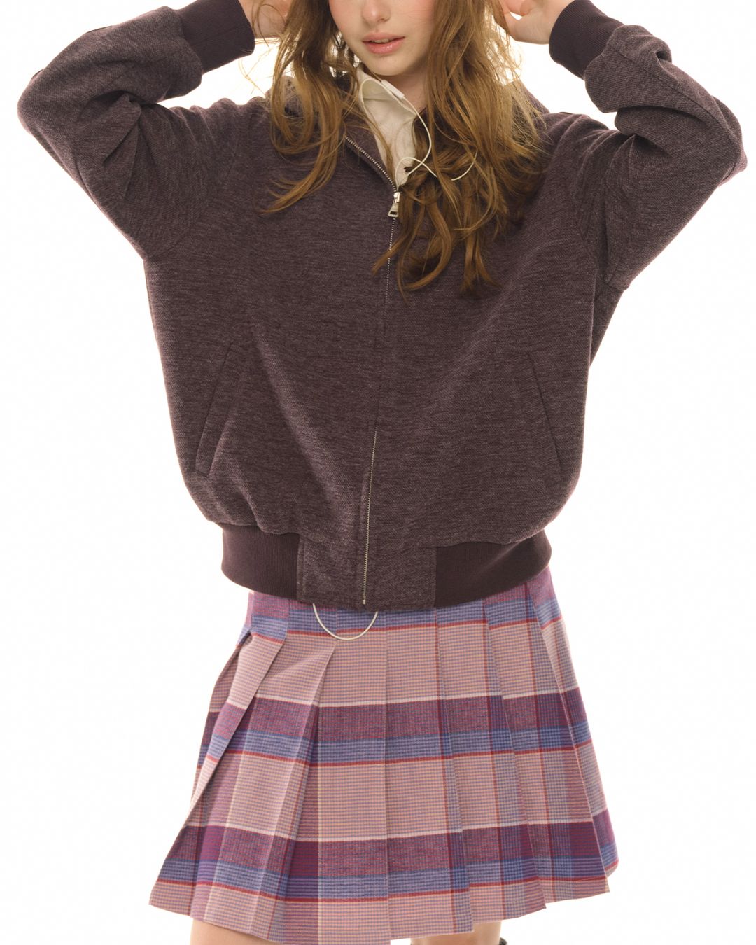 Soft Knit Full-zip Hoodie　HD004