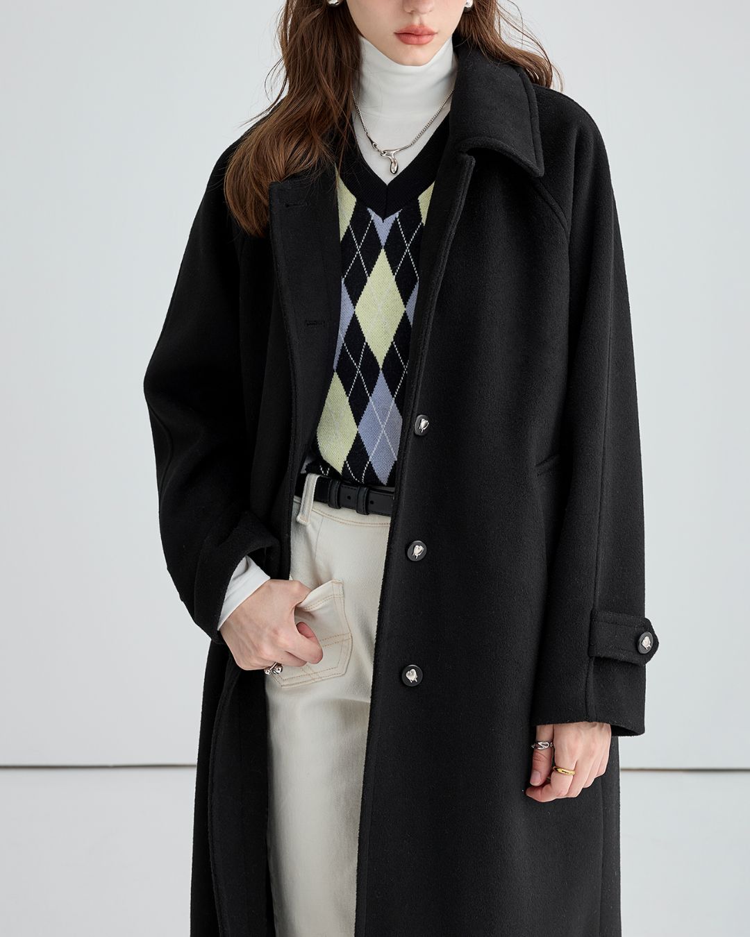 Brushed Bal Collar Coat　CT012