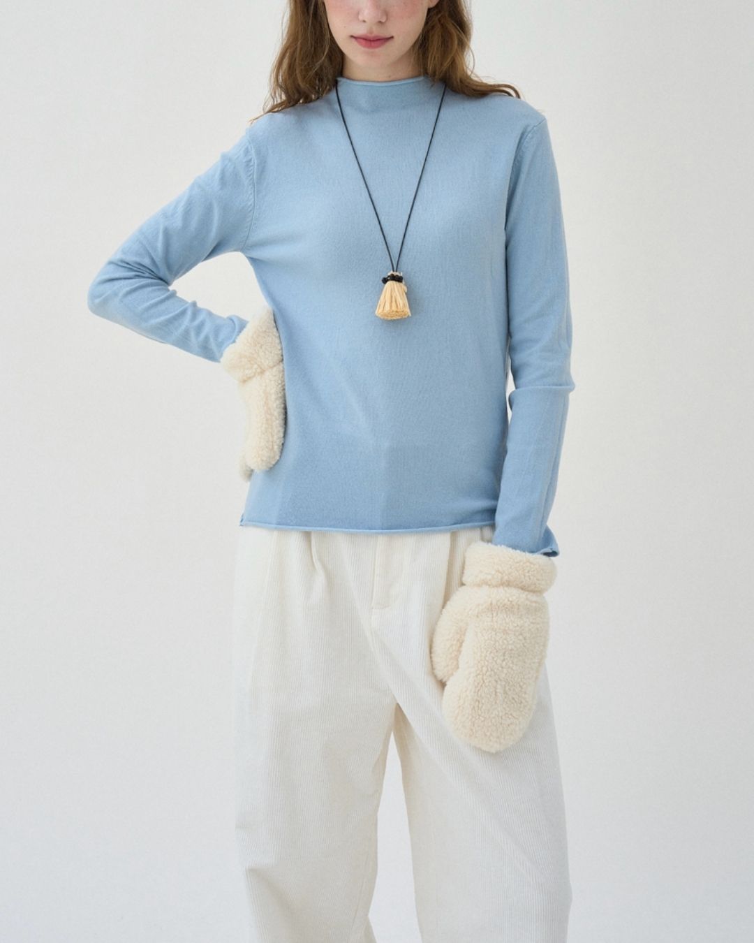 Mock Neck Seamless Knit　KN077