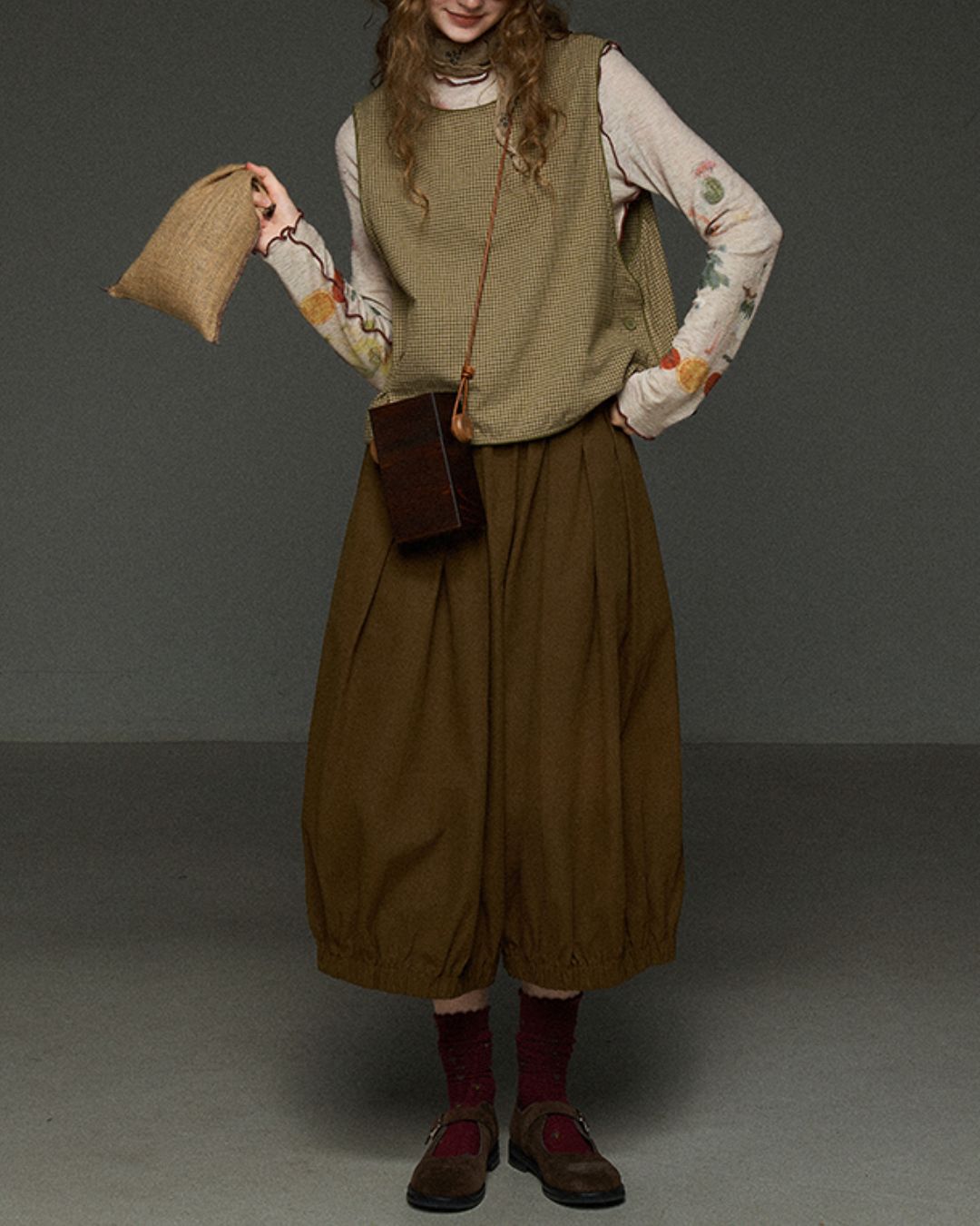 Side Button Check Vest　VT004