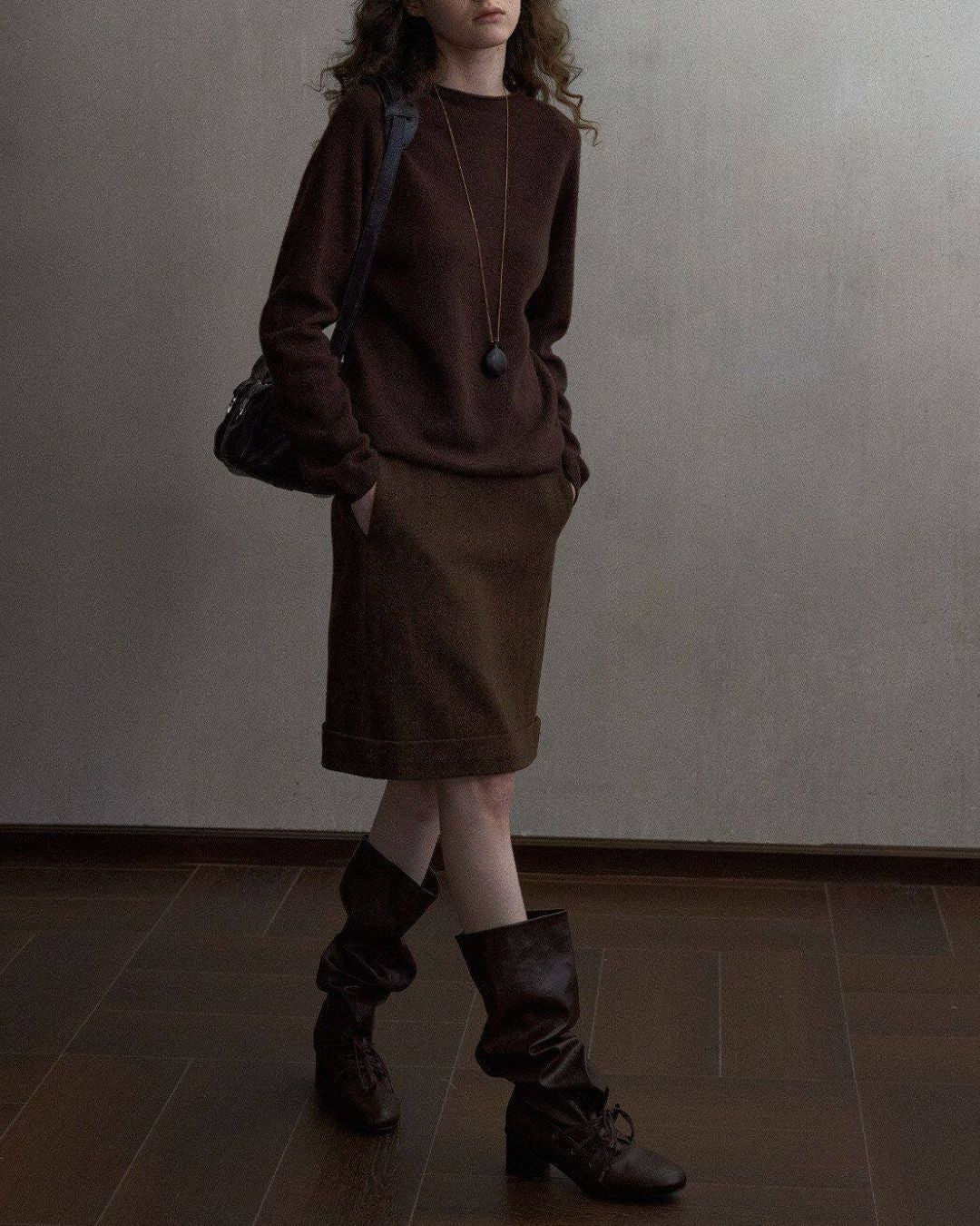 Basic Yak Wool Color Knit Pullover　KN109