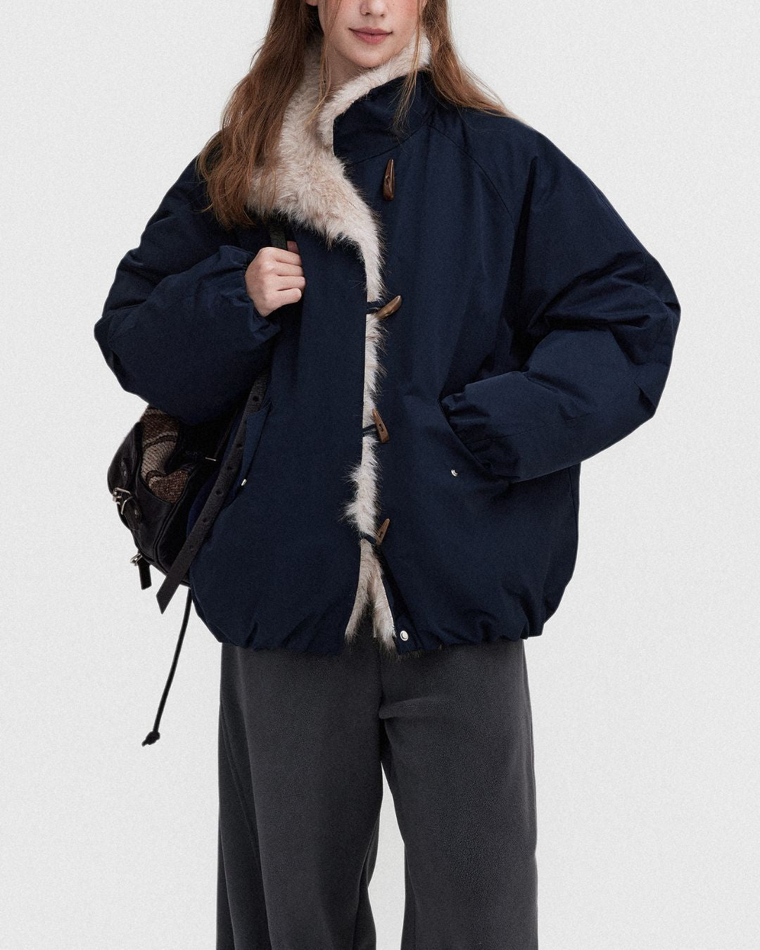 Fur-lined Down Jacket　JK057