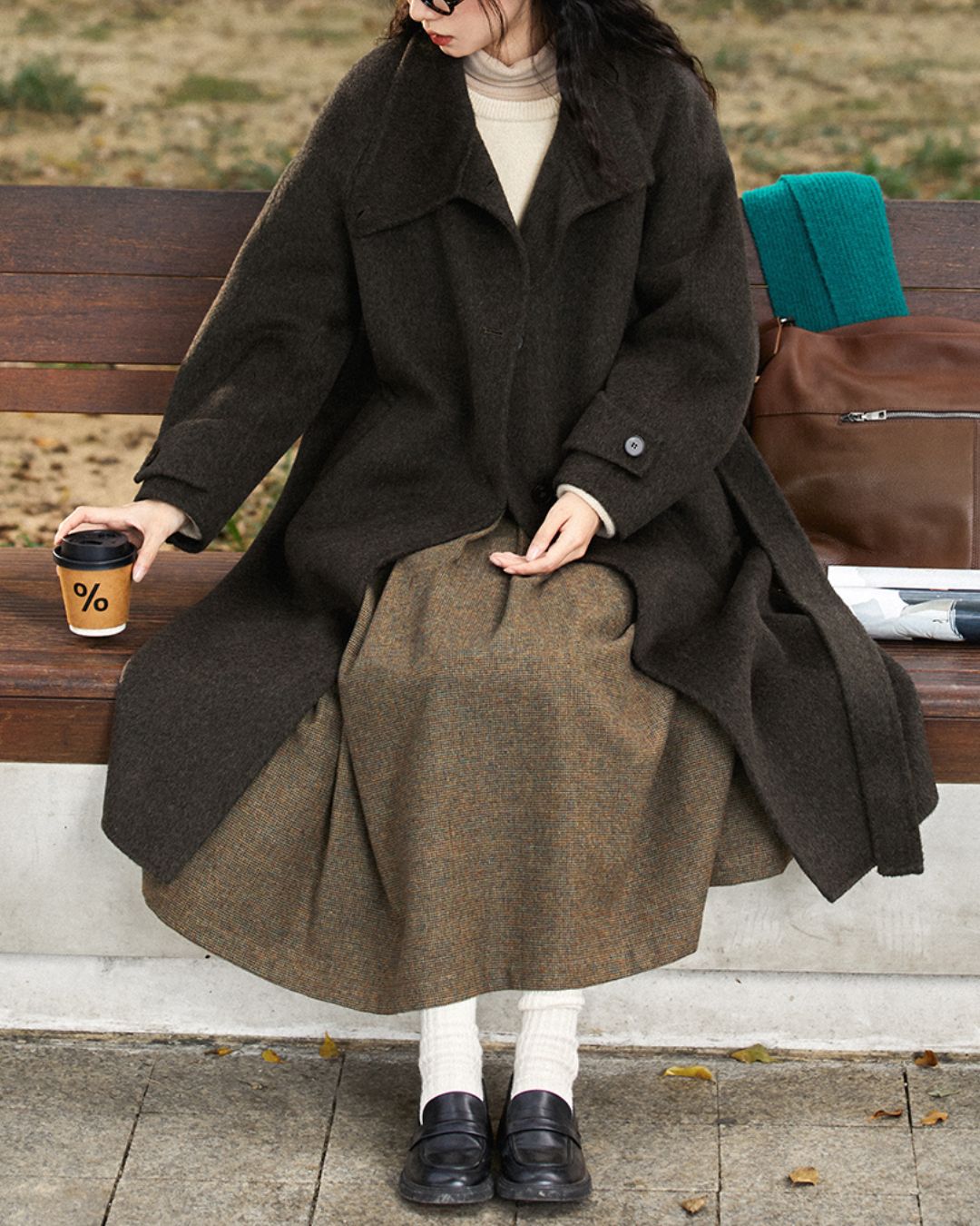 Wool Stand Collar Yoke Coat　CT019