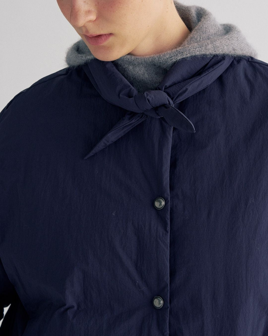 Detachable Scarf Puffer Down Jacket　JK080