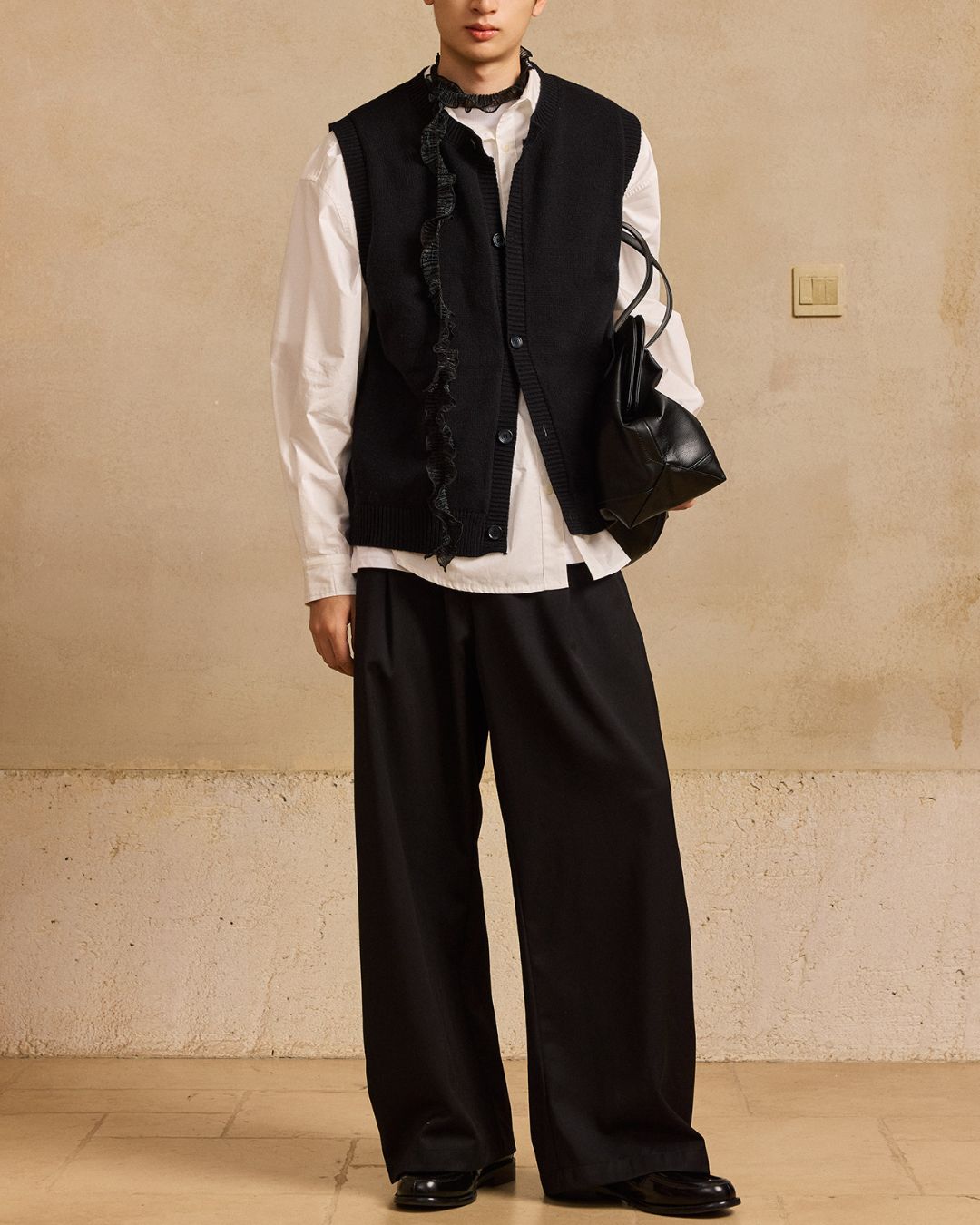 Basic Knit Cardigan Vest　VT018