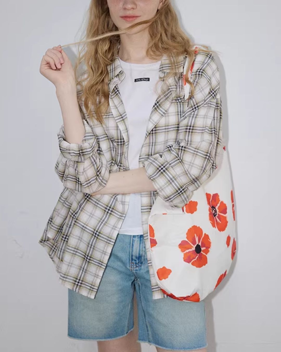 One-point Label Basic T-shirt　ST007