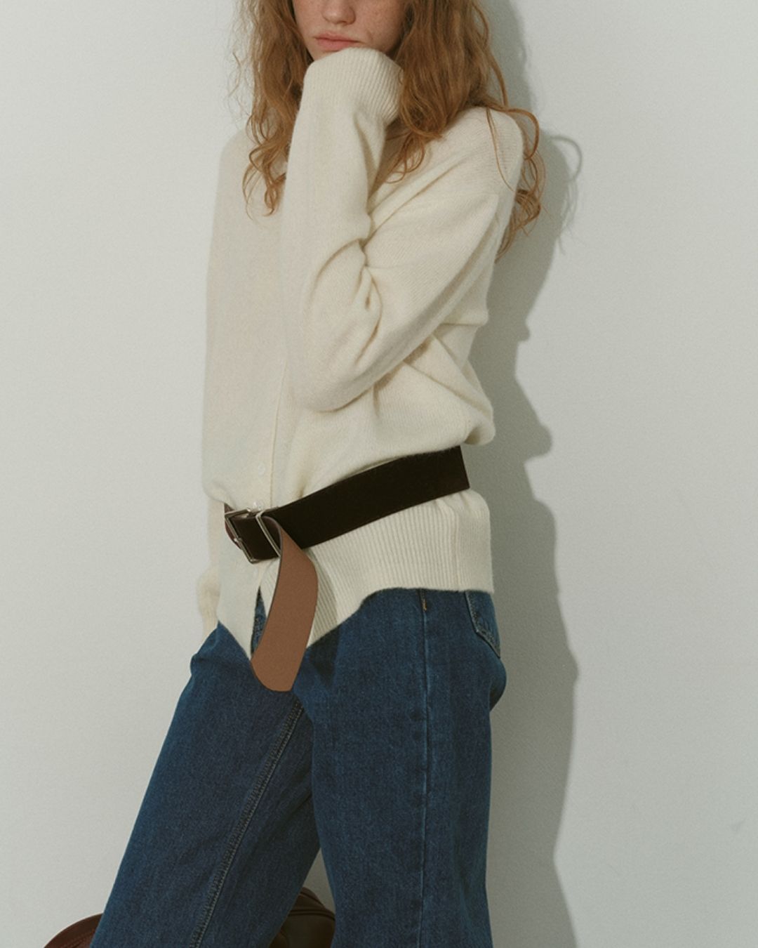 High-neck Knit Cardigan　KN074