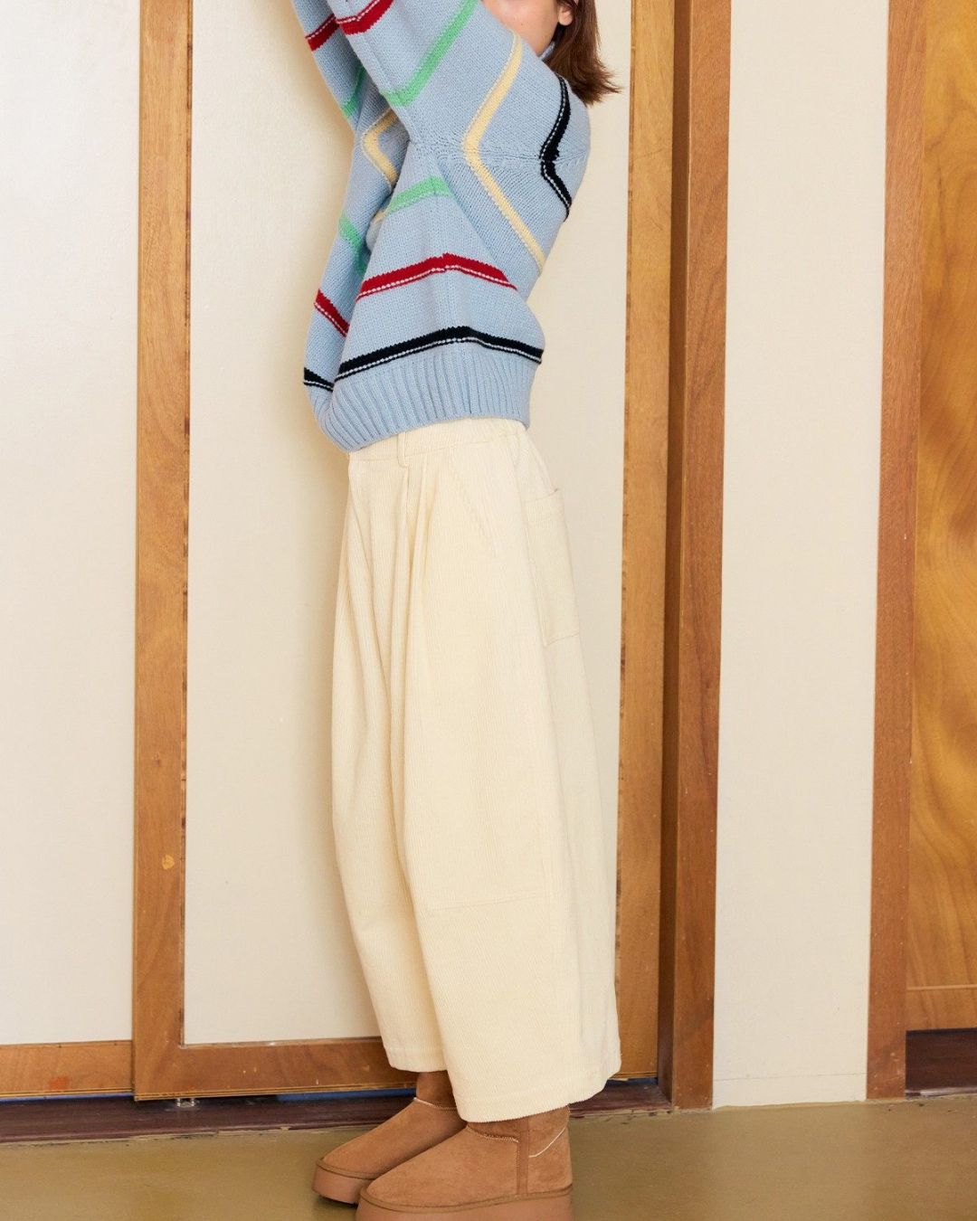 Multi-border Half-zip Knit　KN091