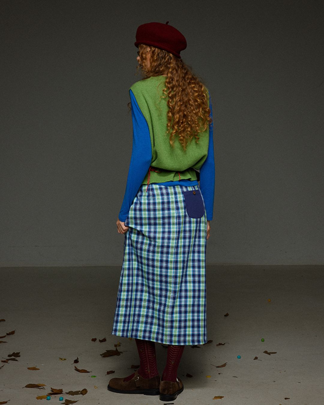 Retro Knit Front Button Vest　KN034