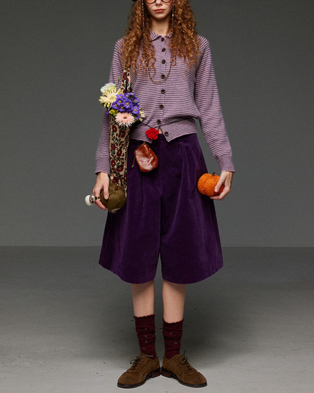 Retro Border Knit Cardigan　KN036