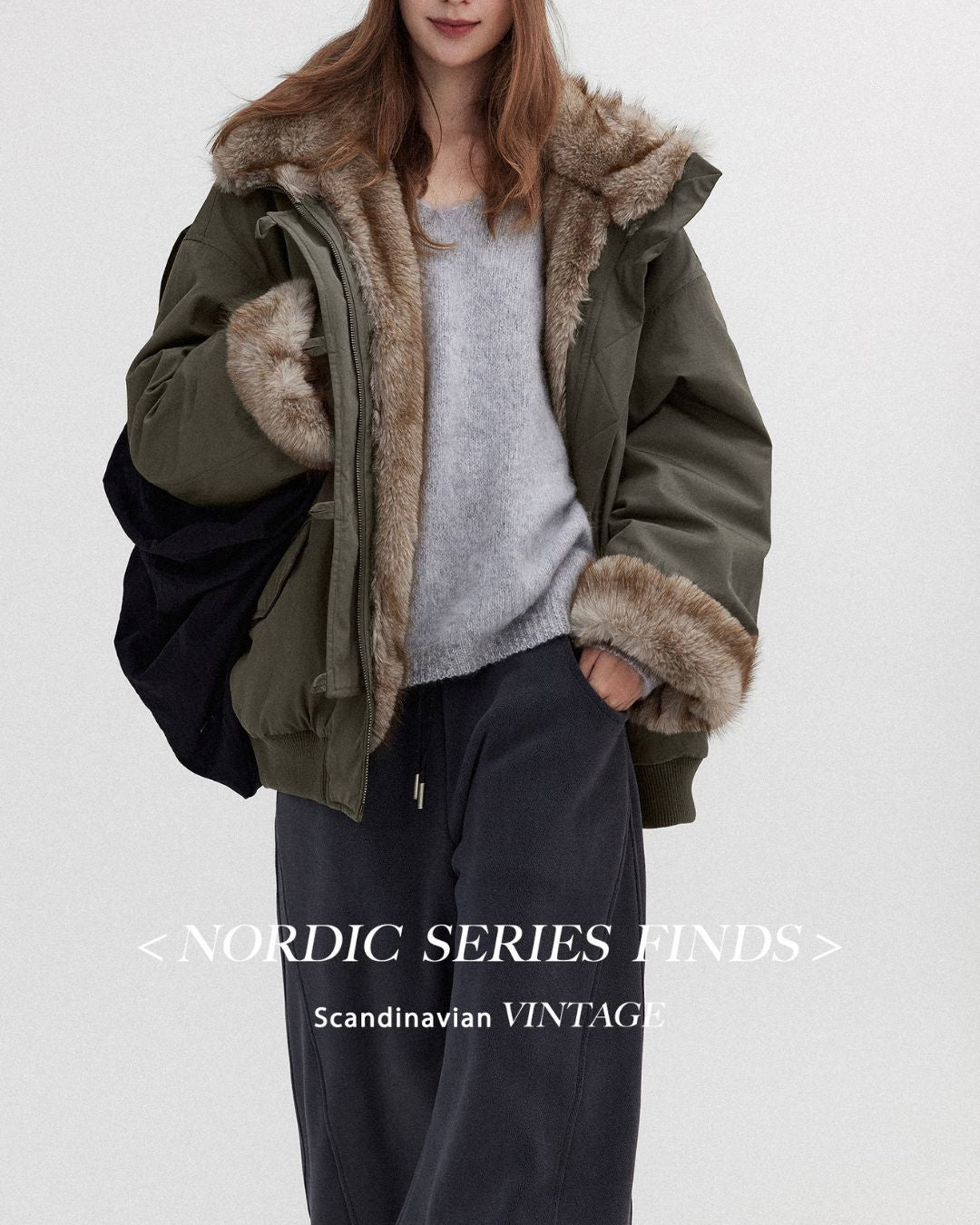 Oversized Fur Work Jacket　JK059