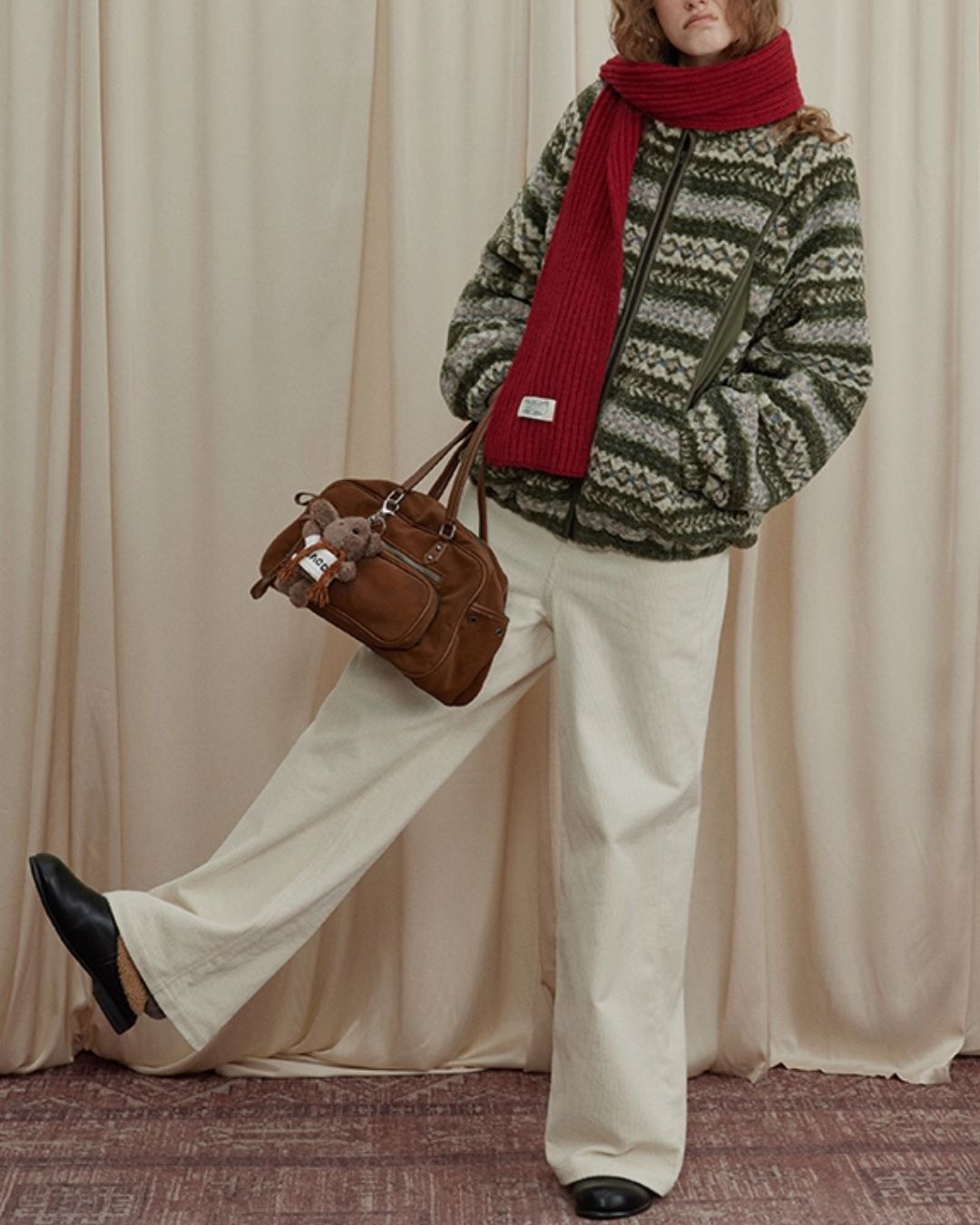 Corduroy Wide Straight Pants　PT017