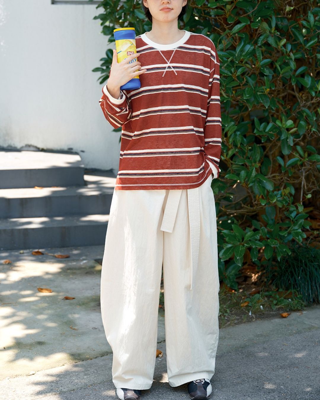 Border Relaxed T-shirt　LT006