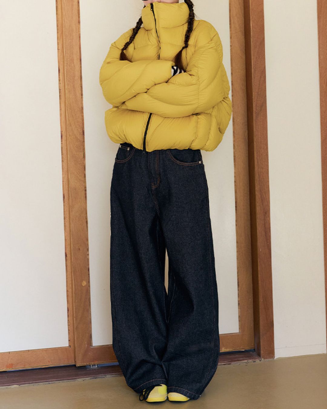 Wide-leg Twist Denim Pants　DP013