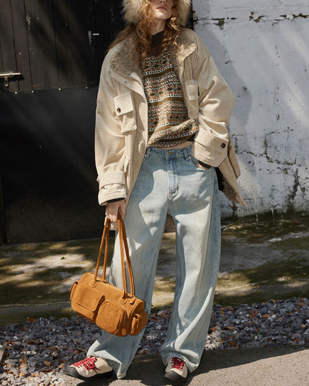 Jacquard Border Knit Vest　KN050