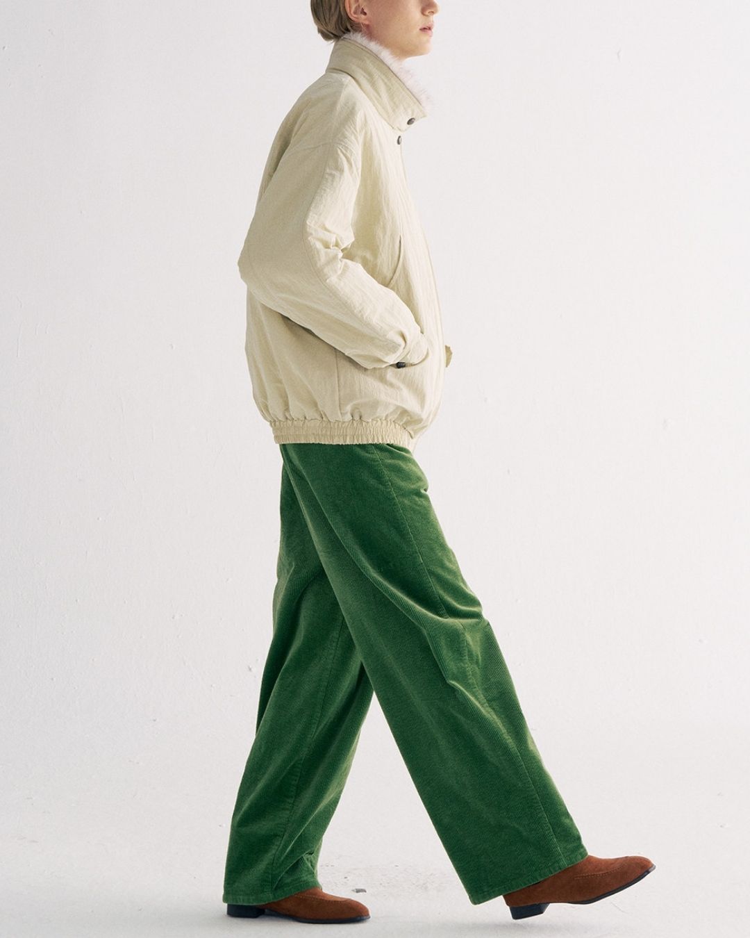 Detachable Fur Collar Quilted Jacket　JK078