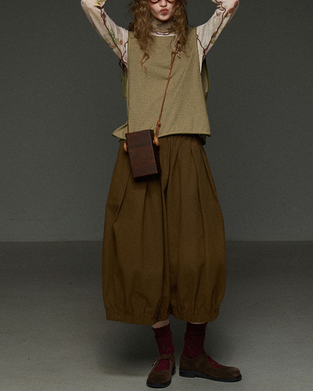 Side Button Check Vest　VT004