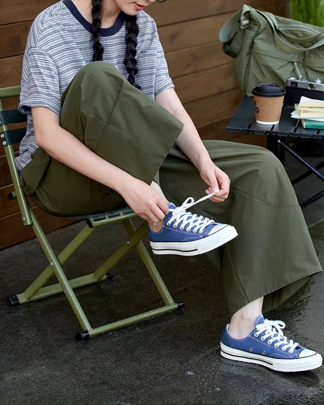 Breathable Cropped Wide Pants　PT048