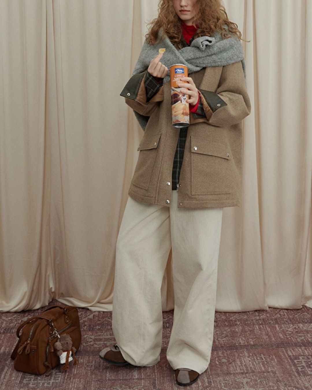 Corduroy Wide Straight Pants　PT017