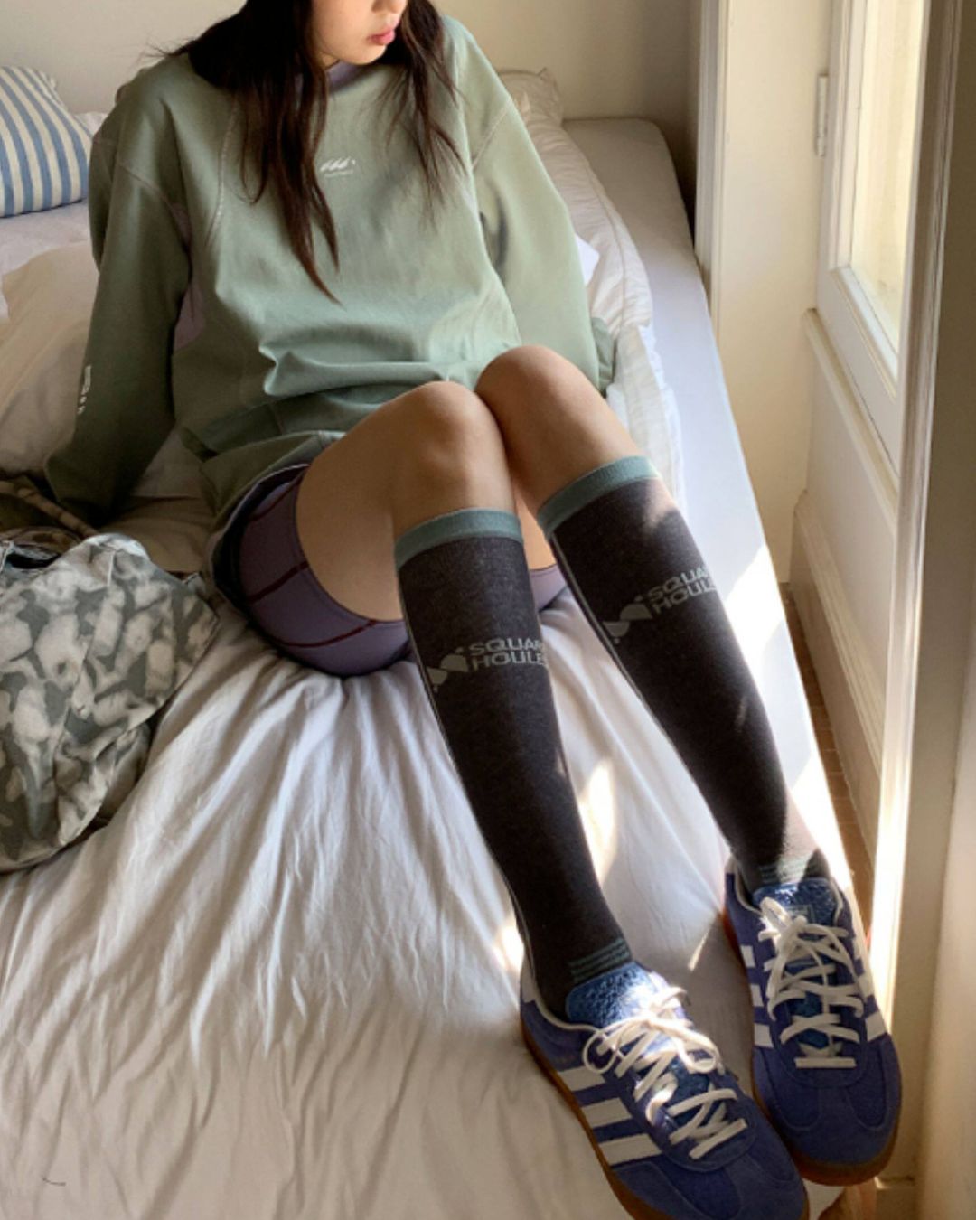 Color Block Sports Knee Socks　OR001
