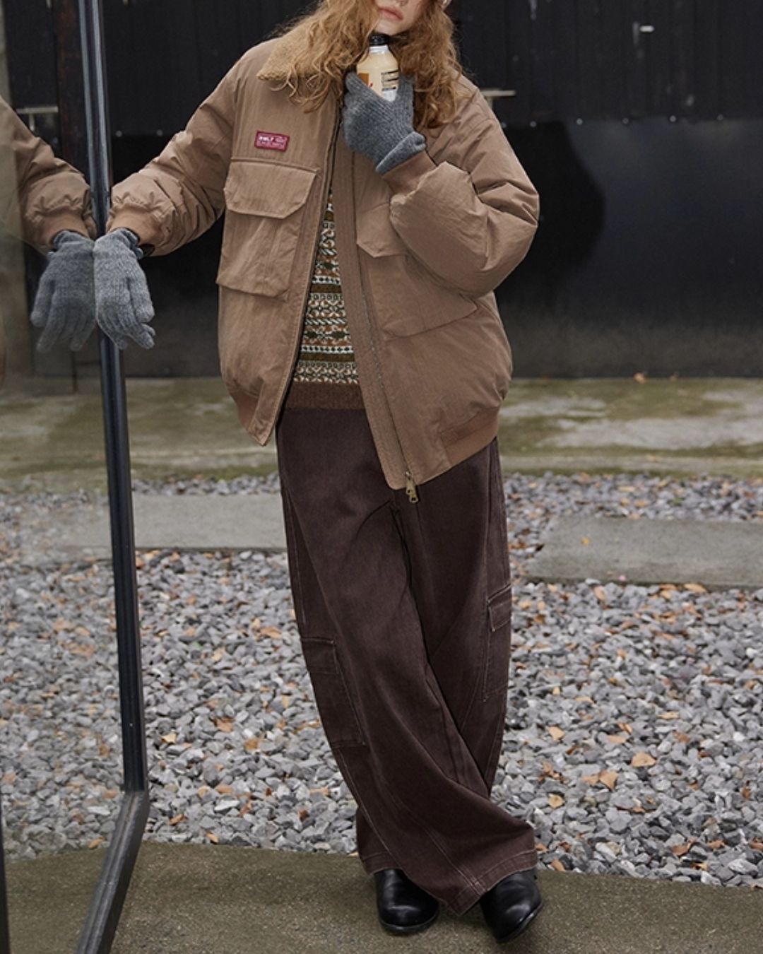 Boa Collar Padded Work Jacket　JK041