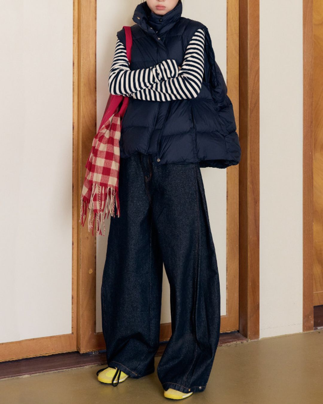 Wide-leg Twist Denim Pants　DP013